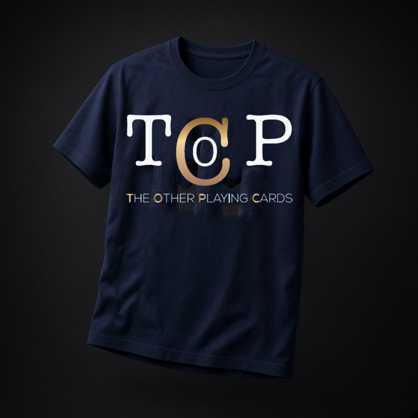 Navy TOP-C t-shirt with TOP wordmark